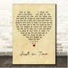 Dean Martin Just in Time Vintage Heart Song Lyric Print
