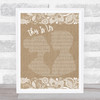 Keyshia Cole This Is Us Burlap & Lace Song Lyric Quote Print