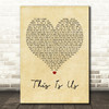 Keyshia Cole This Is Us Vintage Heart Song Lyric Quote Print