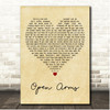 Elbow Open Arms Vintage Heart Song Lyric Print