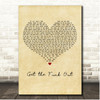Extreme Get the Funk Out Vintage Heart Song Lyric Print