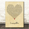 Alison Moyet Invisible Vintage Heart Song Lyric Print