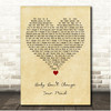 Gladys Knight & The Pips Baby Dont Change Your Mind Vintage Heart Song Lyric Print