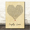 GRACEY & Ruel Empty Love Vintage Heart Song Lyric Print
