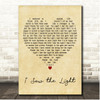 Hank Williams I Saw the Light Vintage Heart Song Lyric Print