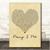 Hanson Penny & Me Vintage Heart Song Lyric Print