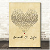 James Taylor Secret O' Life Vintage Heart Song Lyric Print