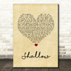Lady Gaga & Bradley Cooper Shallow Vintage Heart Song Lyric Quote Print