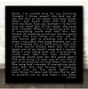 Foo Fighters Everlong Black Square Simple Script Song Lyric Print