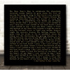 Stevie Wonder I Just Called To Say I Love You Black Gold Square Script Song Lyric Print