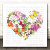 The Greatest Showman Never Enough Floral Heart Square Song Lyric Print