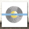 The xx Islands Grey Yellow Blue Square Vinyl Record Song Lyric Print