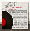 Led Zeppelin Thank You Half Record & Music Notes Song Lyric Print