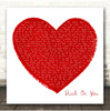 Lionel Richie Stuck On You Painted Red Heart Square Song Lyric Print