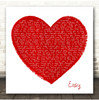 Pale Waves Easy Painted Red Heart Square Song Lyric Print