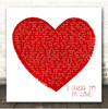 Clinton Kane I GUESS IM IN LOVE Painted Red Heart Square Song Lyric Print