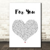 Liam Payne & Rita Ora For You White Heart Song Lyric Quote Print