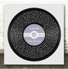 The Hunna Lover Square Blue Heart Vinyl Record Song Lyric Print