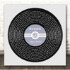 Busted Year 3000 Square Blue Heart Vinyl Record Song Lyric Print