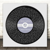 Gerry Rafferty Baker Street Square Blue Heart Vinyl Record Song Lyric Print