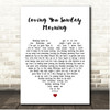 Scorpions Loving You Sunday Morning White Heart Song Lyric Print