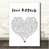 Shakin Stevens Love Attack White Heart Song Lyric Print