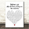 SHINee Selene 6.23 (The Distance Between You and Me) White Heart Song Lyric Print