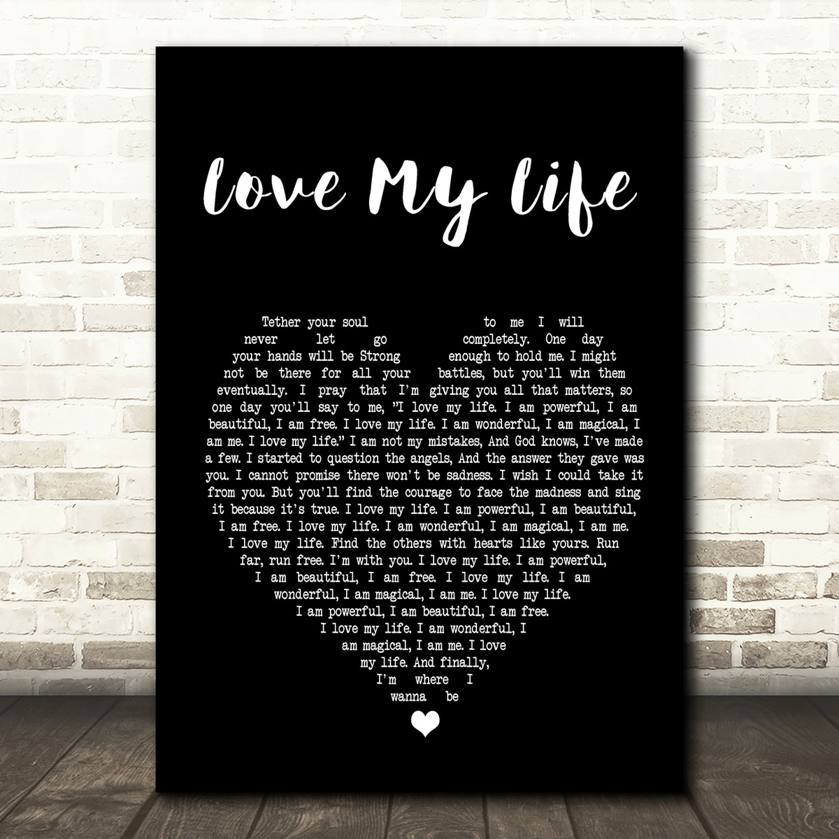 Robbie Williams Love My Life Black Heart Song Lyric Quote Print Songlyricprints Co Uk