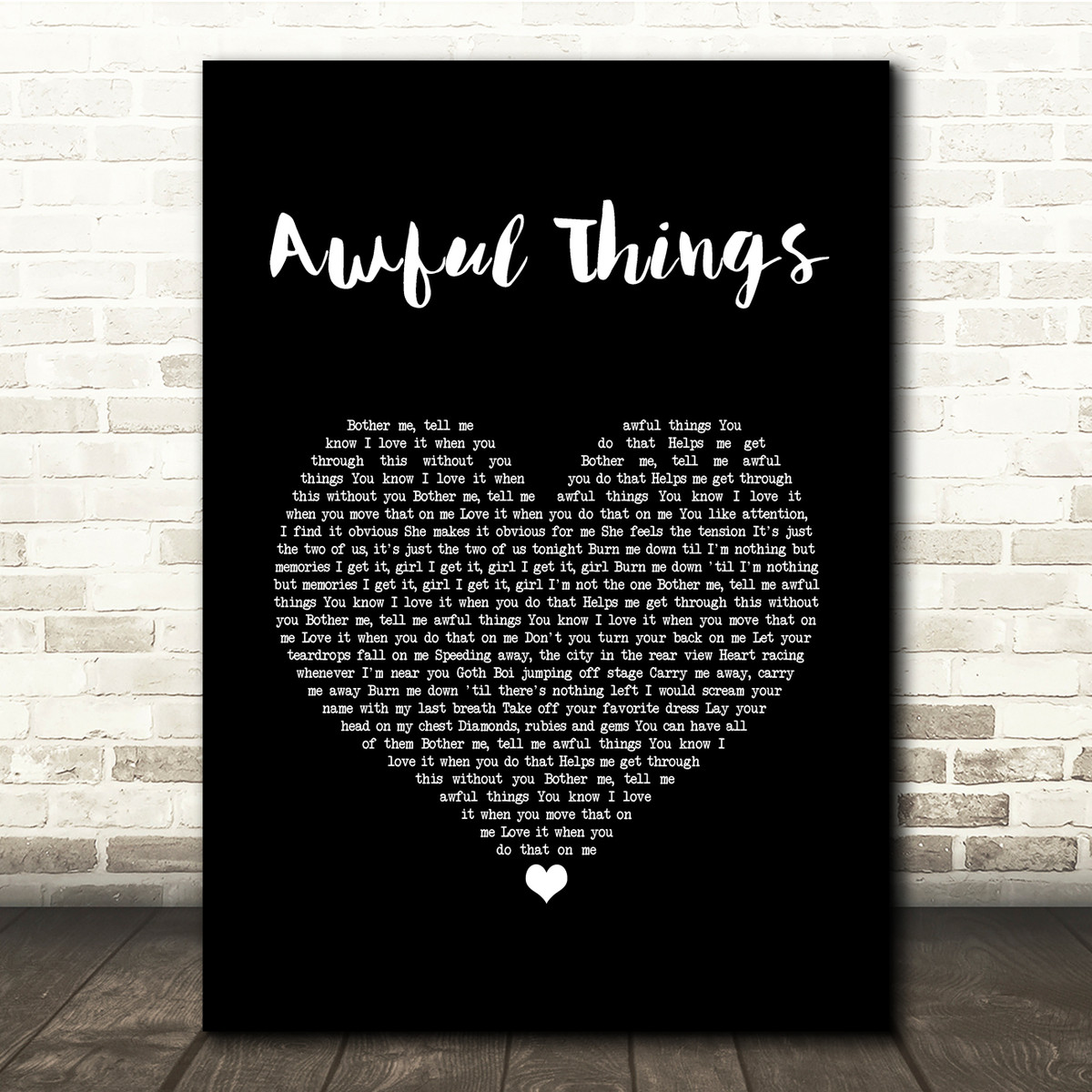 Lil Peep Awful Things Black Heart Song Lyric Quote Music Print Songlyricprints Co Uk Rap lyrics, emo rap lyrics, song lyrics, deceased rappers. lil peep awful things black heart song lyric quote music print