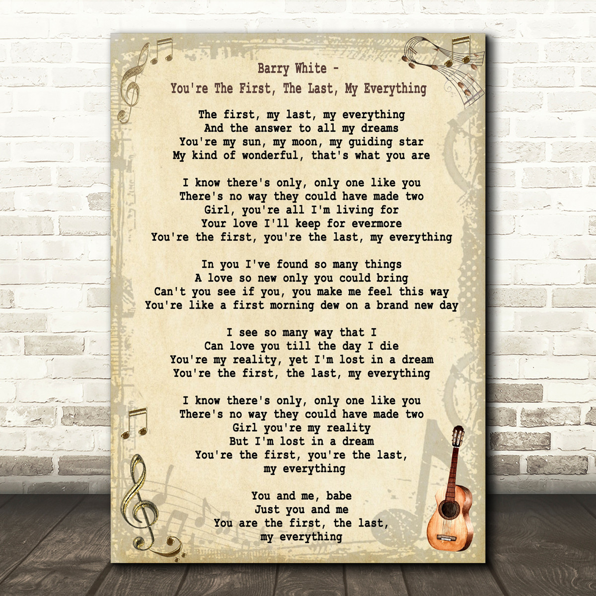 Barry White You Re The First The Last My Everything Song Lyric Quote Print Songlyricprints Co Uk I cried enough tears to see my own reflection in them and then it was clear i can't deny, i really miss him. barry white you re the first the last my everything song lyric quote print