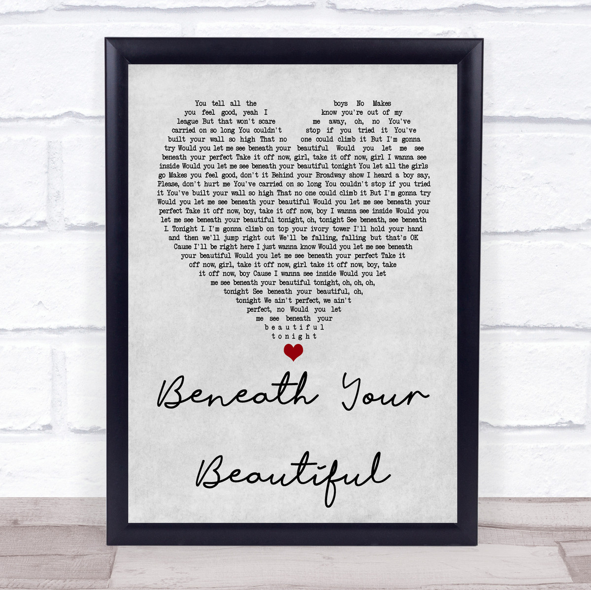 Labrinth Beneath Your Beautiful Grey Heart Song Lyric Quote Print Songlyricprints Co Uk