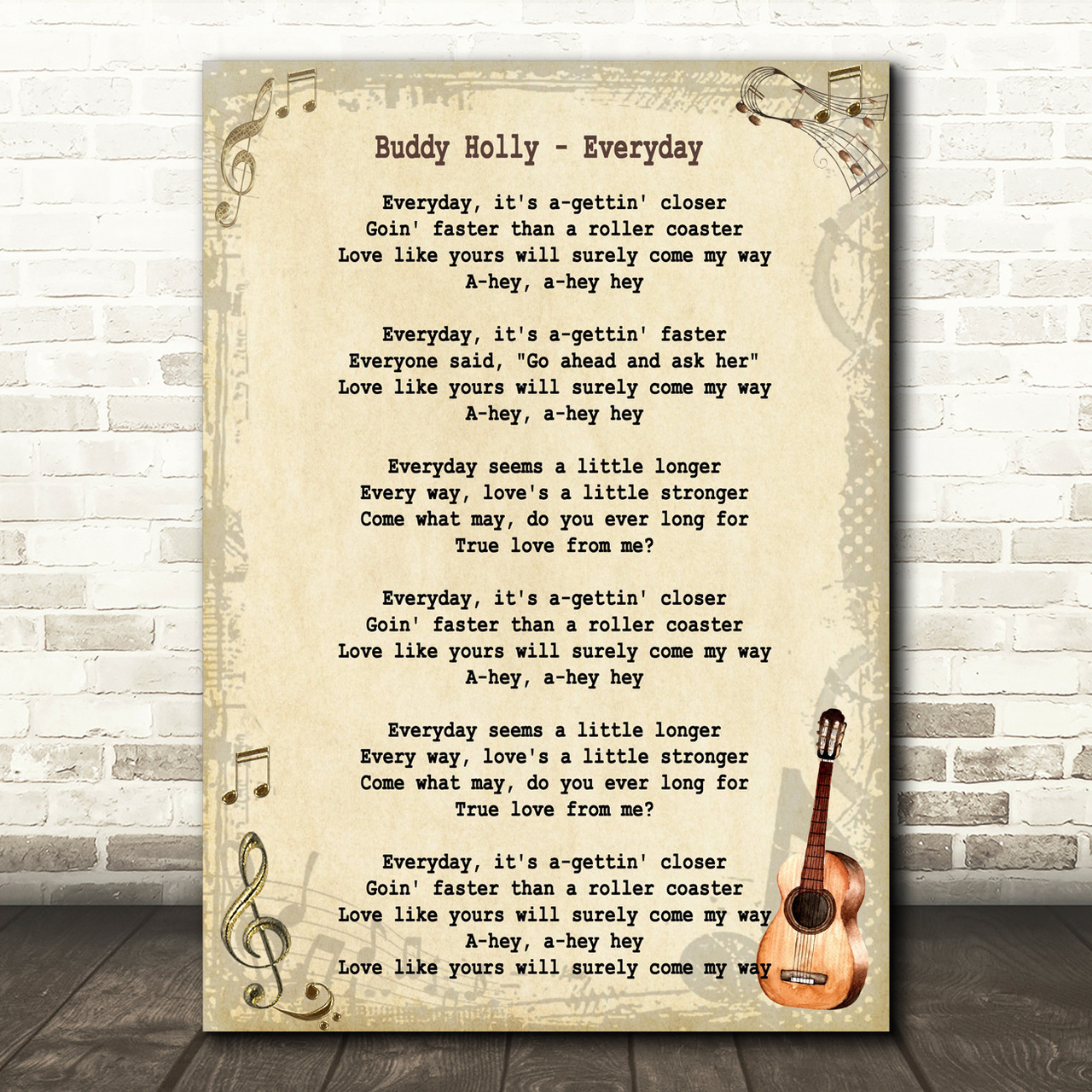 song buddy holly lyrics