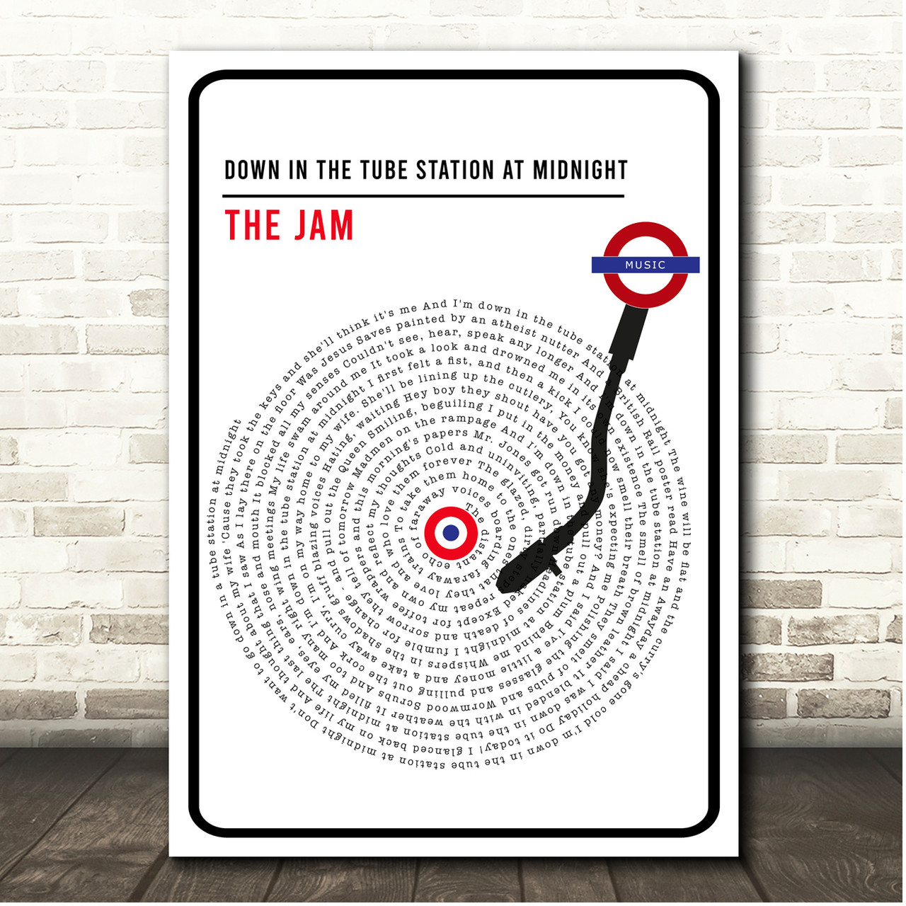 The Jam Down In The Tube Station At Midnight London Sign Style Vinyl