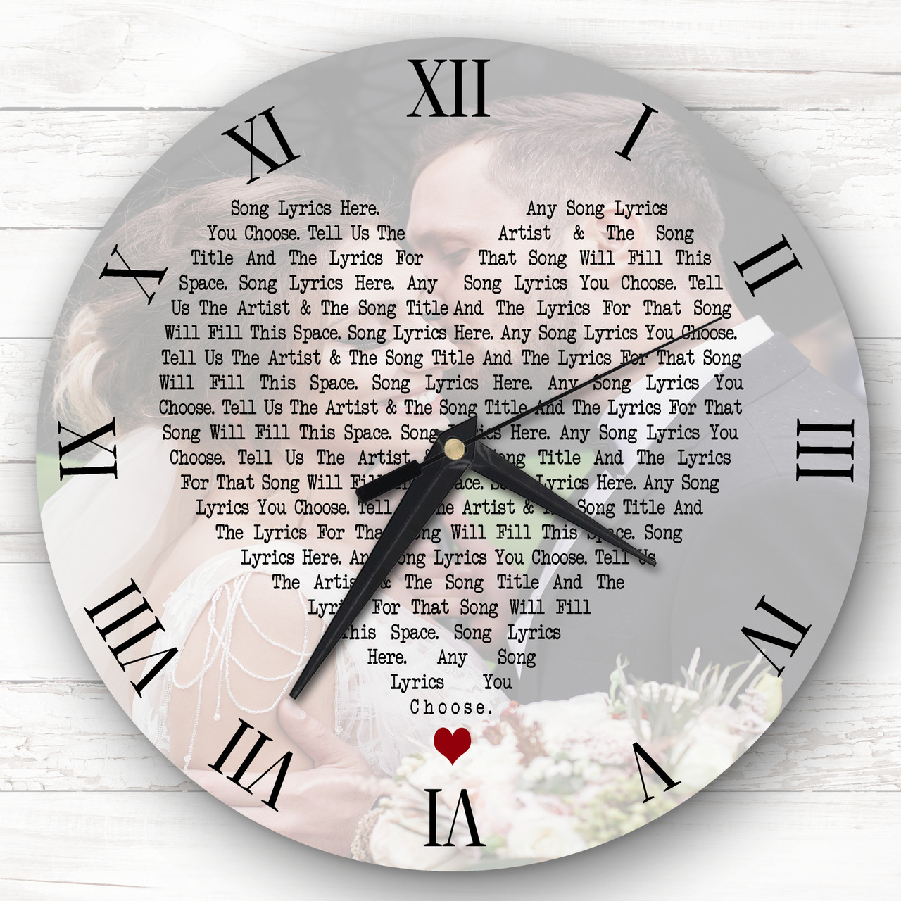 Personalized One Year Wedding Anniversary Wall Clock 1st Anniversary Dating Marriage  Gift For Him Her Custom Home Decor Clock - Walmart.com