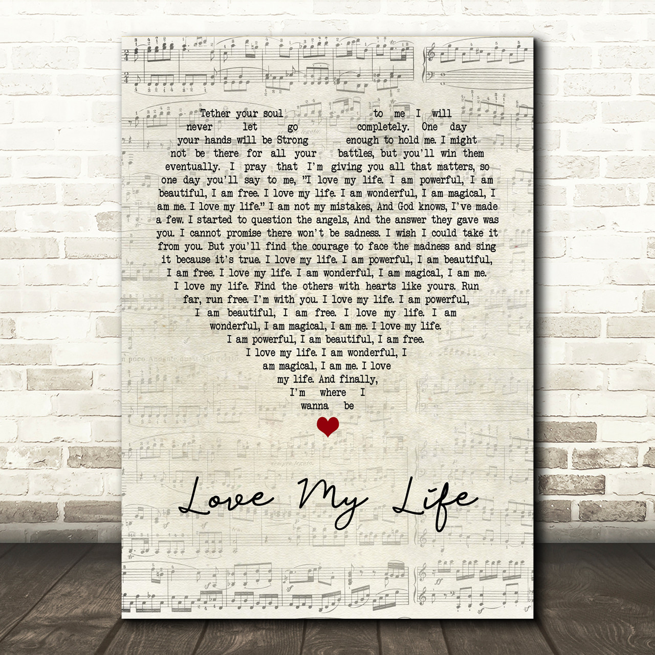 Robbie Williams Love My Life Script Heart Quote Song Lyric Print Songlyricprints Co Uk