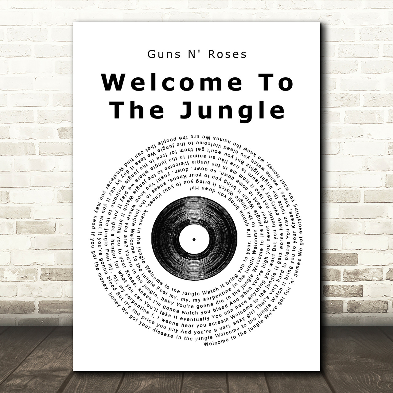 Guns N Roses Welcome To The Jungle Lyrics Quotes Paper Print