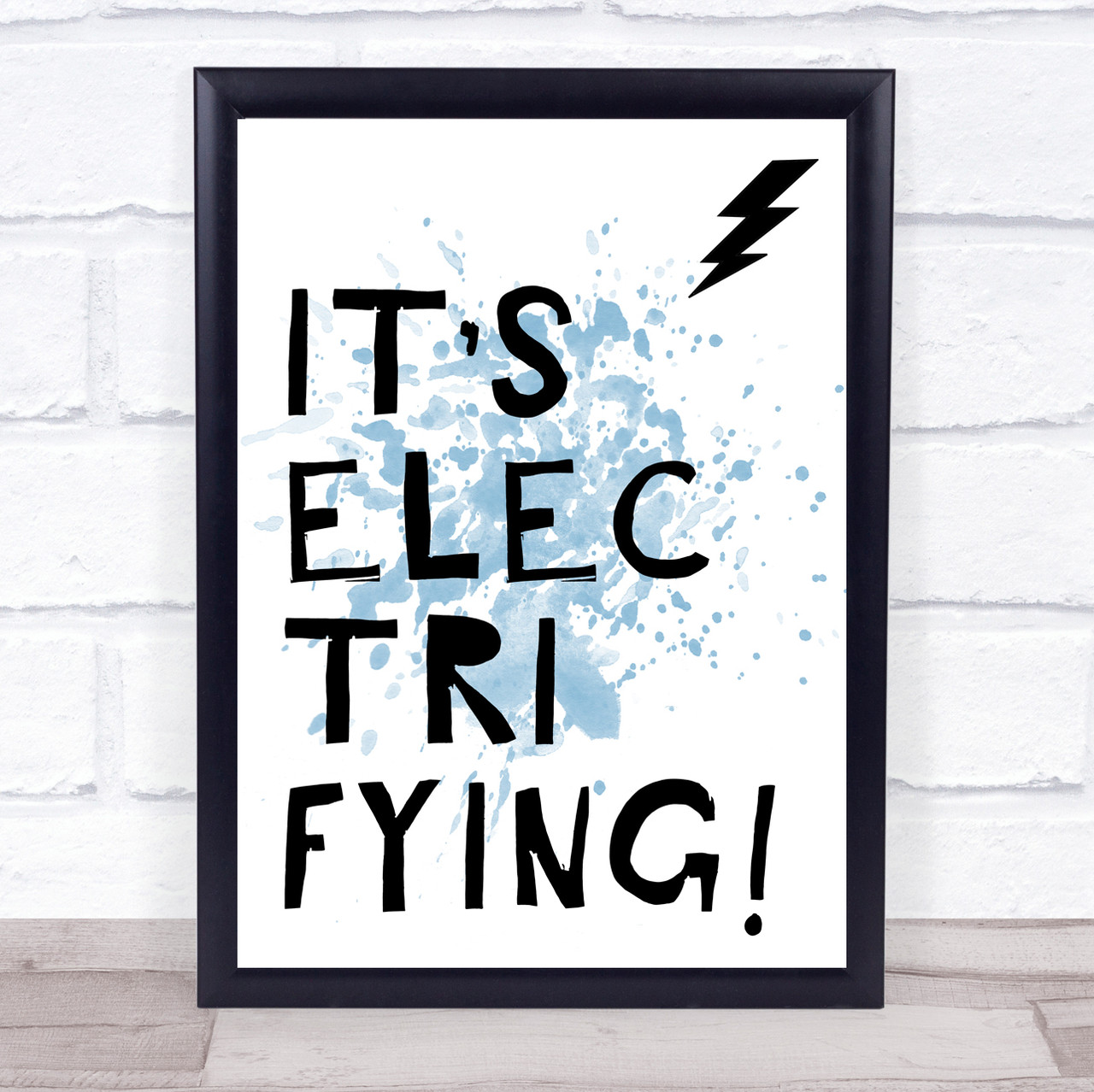 Blue Grease It's Electrifying Song Lyric Quote Print SongLyricPrints