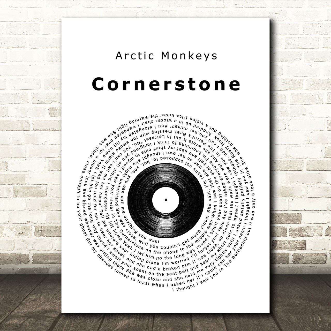 Arctic Monkeys Cornerstone Vinyl Record Song Lyric Quote Music