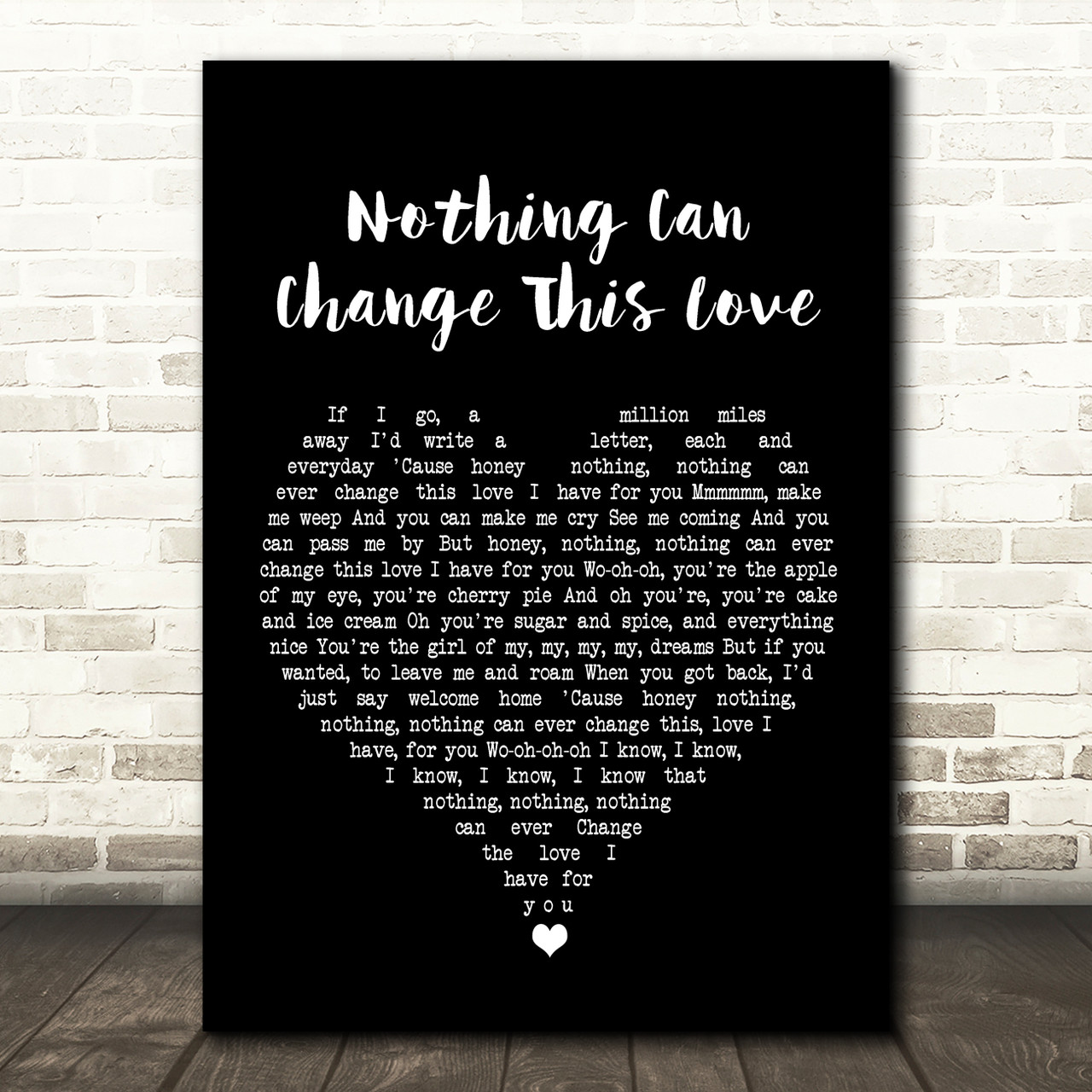 Sam Cooke Nothing Can Change This Love Black Heart Song Lyric Wall