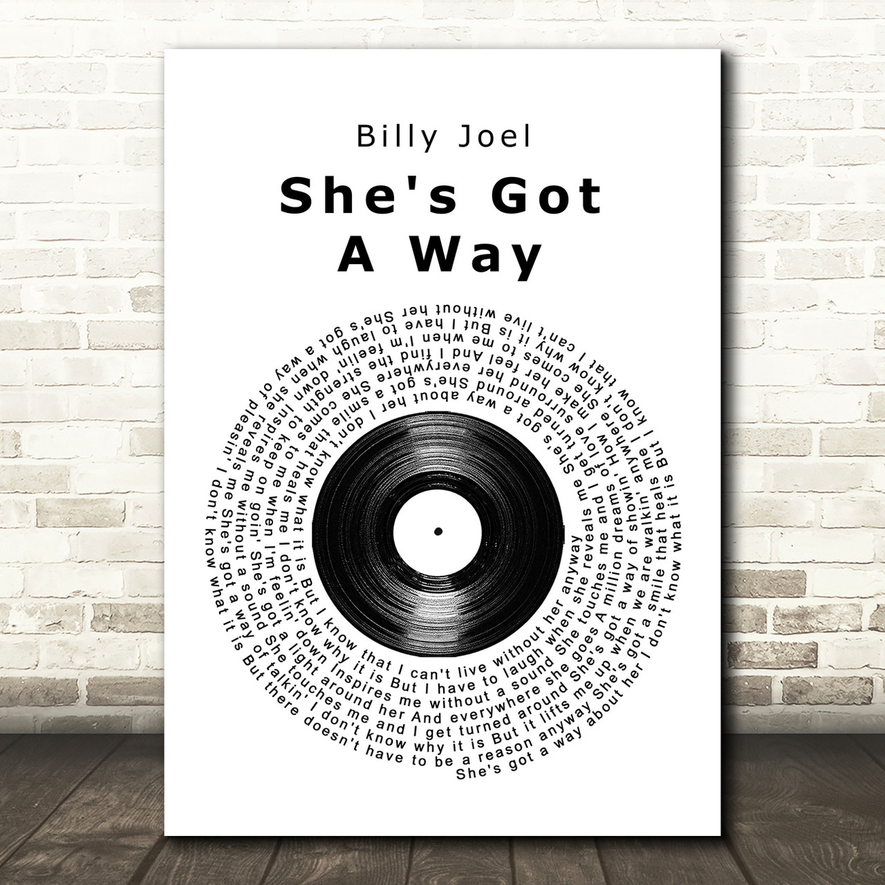 She's Always A Woman Lyrics Print - Billy Joel Inspired Music