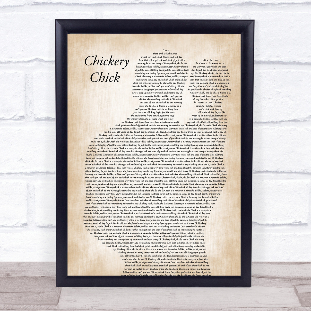 Frank Sinatra Chickery Chick Father Baby Song Lyric Print