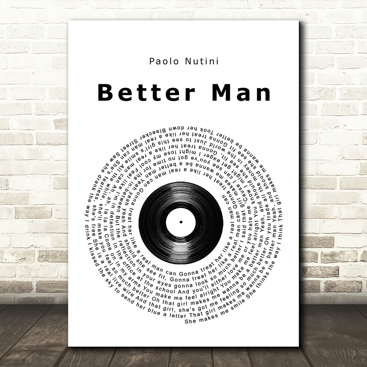 Paolo Nutini Better Man Song Lyric Quote Print - SongLyricPrints.co.uk