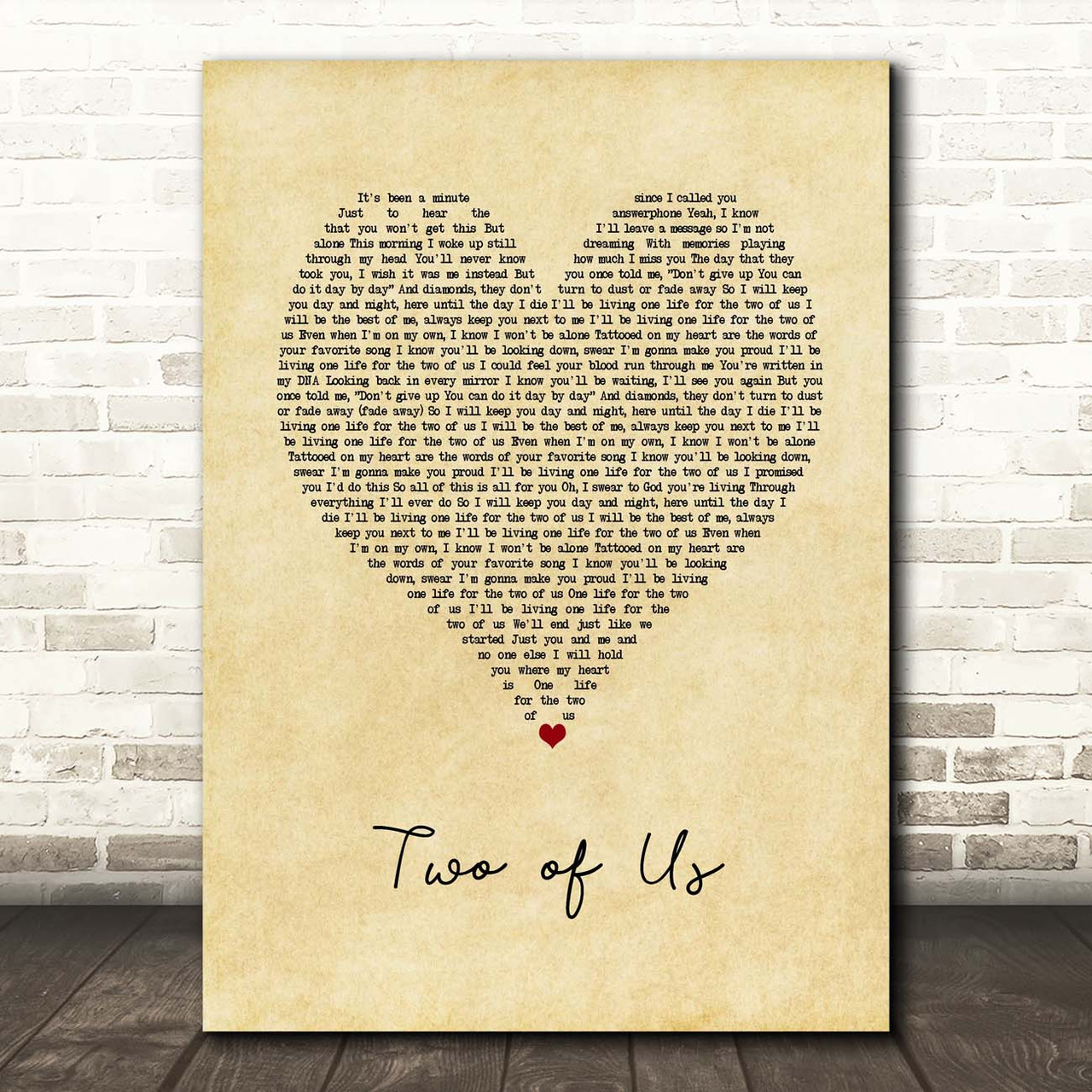 Two Of Us Lyrics - Louis Tomlinson | Greeting Card