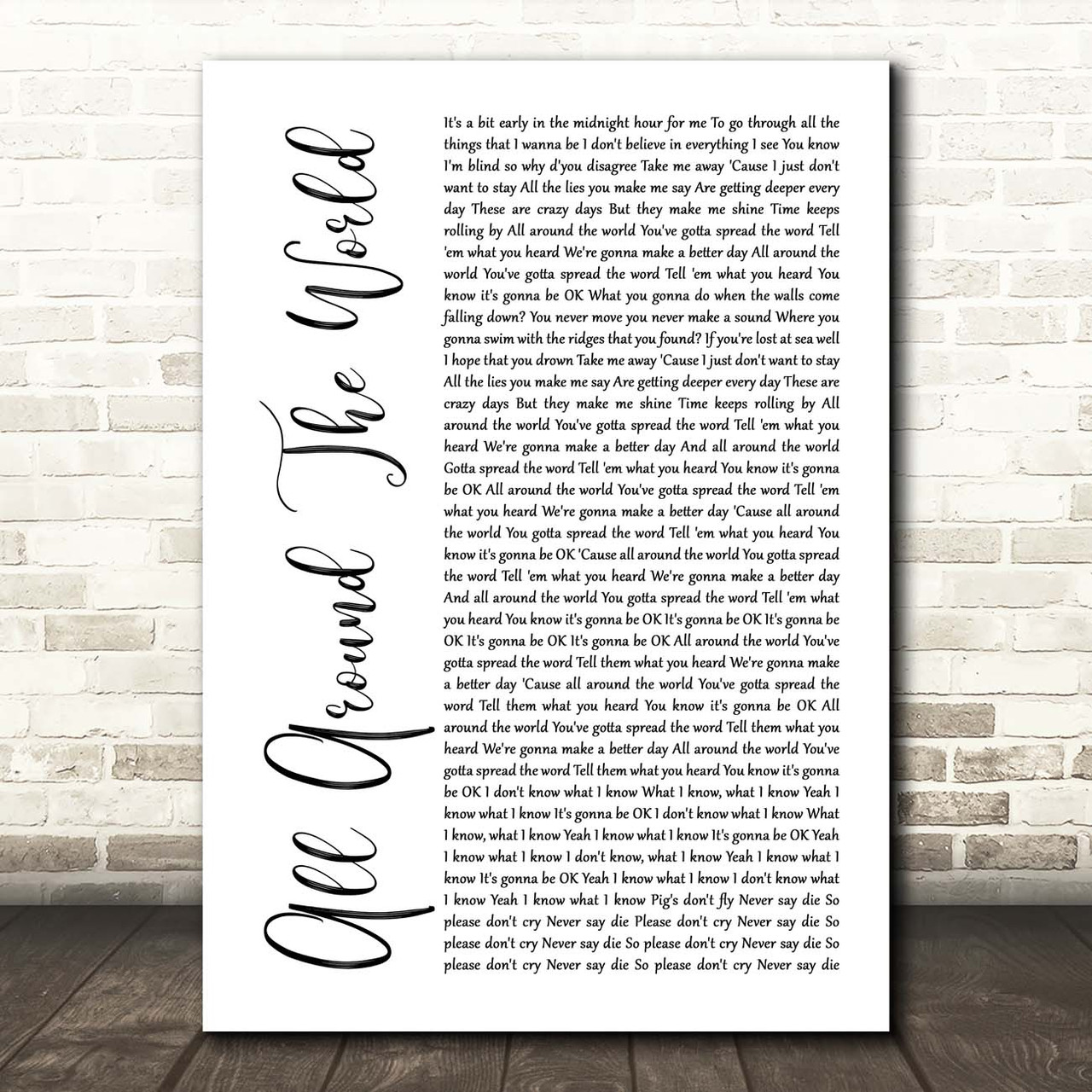 oasis / ALL AROUND THE WORLD 12インチレコード