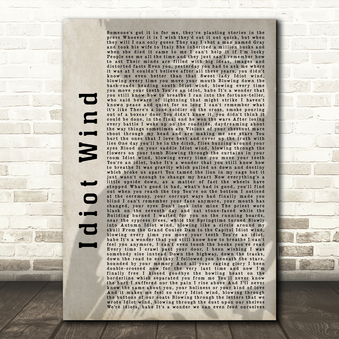 Bob Dylan – Idiot Wind Lyrics