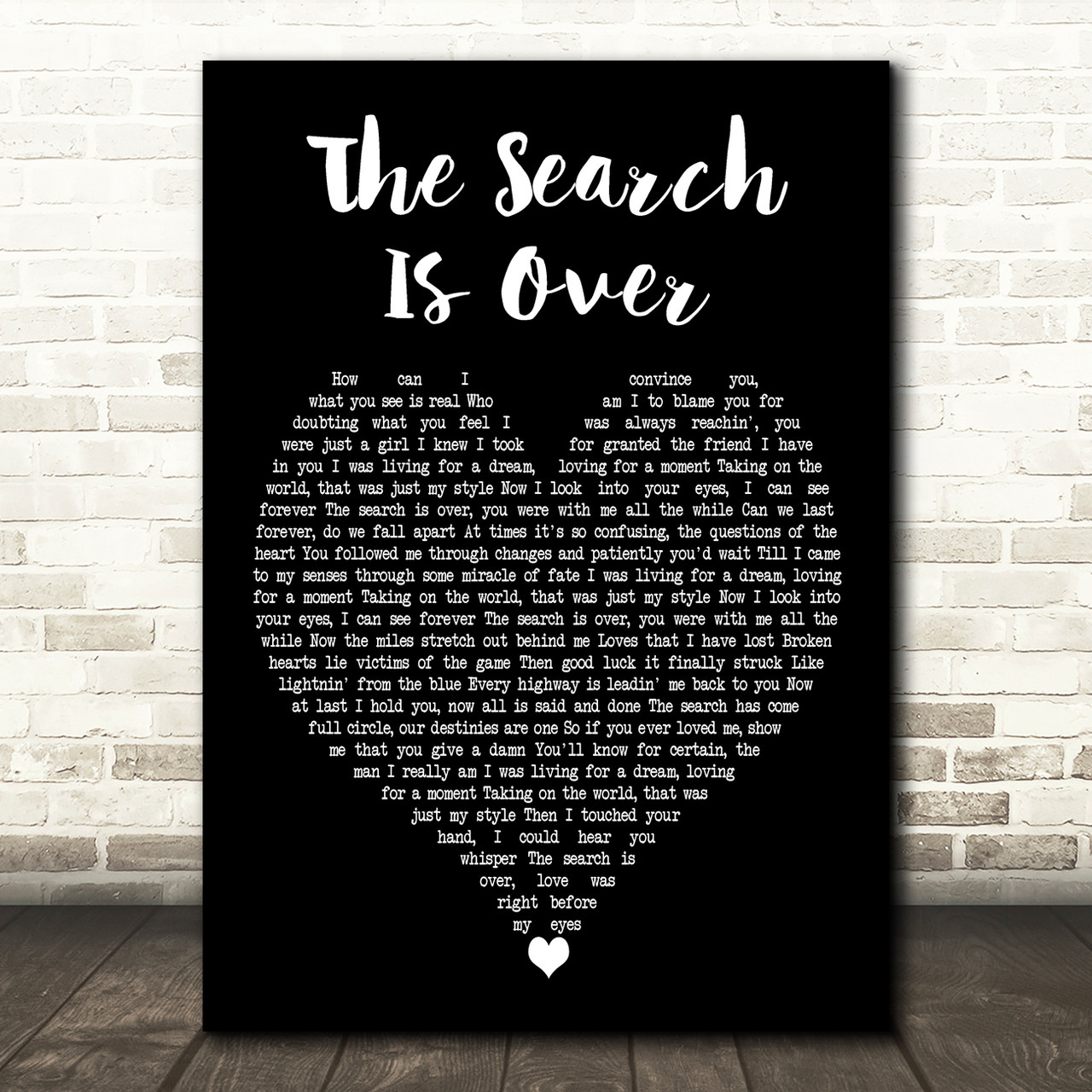 Survivor The Search Is Over Black Heart Decorative Wall Art Gift