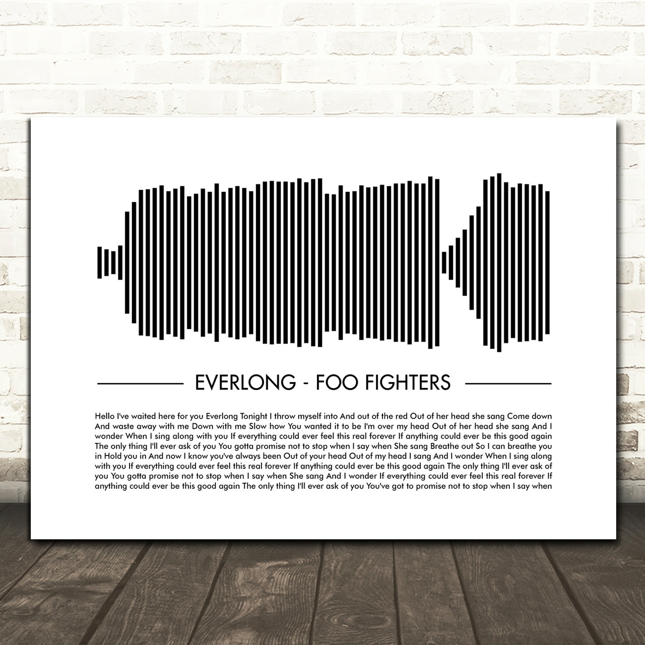 Everlong Foo Fighter Lyrics Print Available in a Variety of 