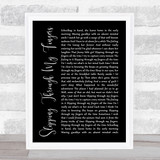 ABBA Slipping Through My Fingers Black Script Song Lyric Quote Print