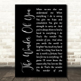 Elvis Presley The Wonder Of You Black Script Song Lyric Quote Print