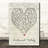 Unchained Melody The Righteous Brothers Script Heart Quote Song Lyric Print